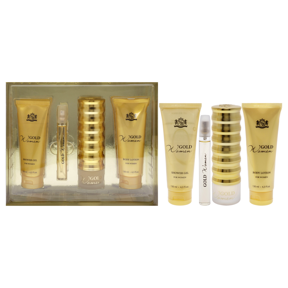 Gold by New Brand for Women - 4 Pc Gift Set